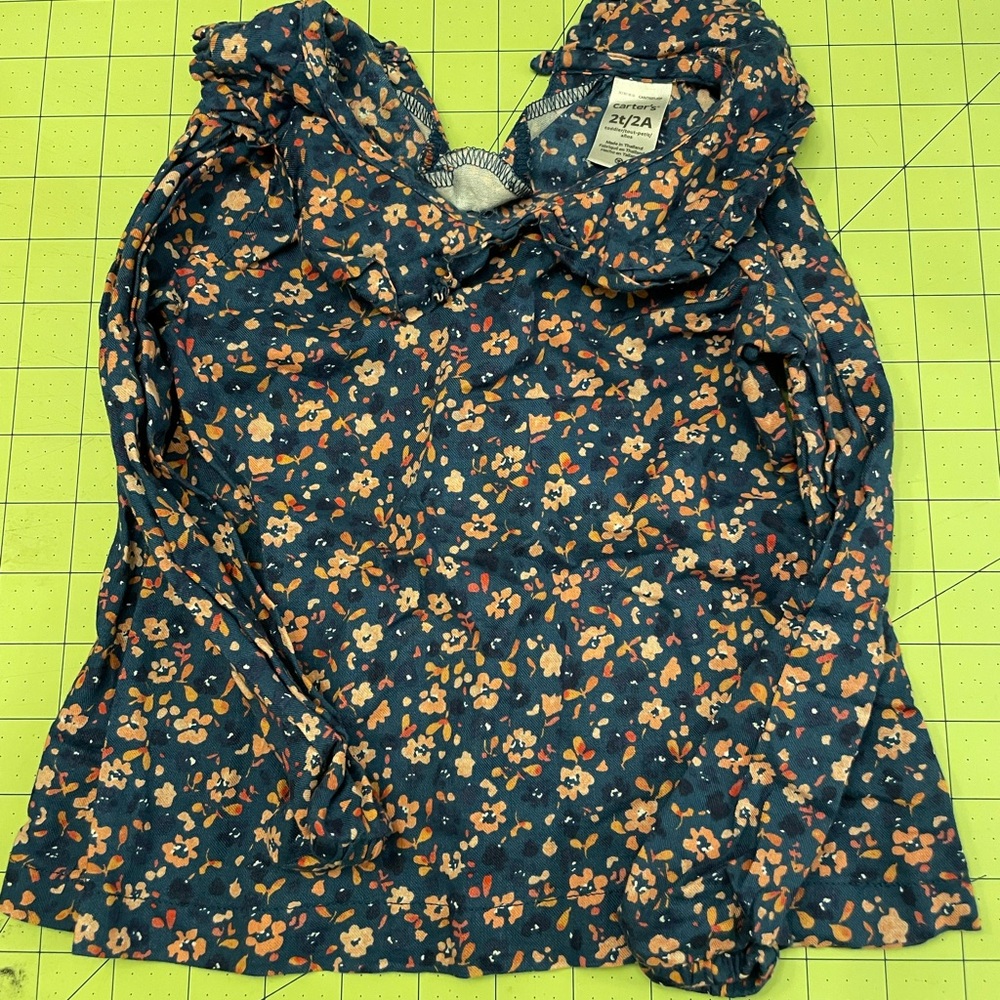 Carter's Navy Floral Kids Blouse